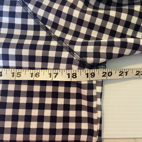 Draper James Natalie Sweatshirt Gingham Navy White Size M Checked Preppy Coastal - Picture 8 of 11